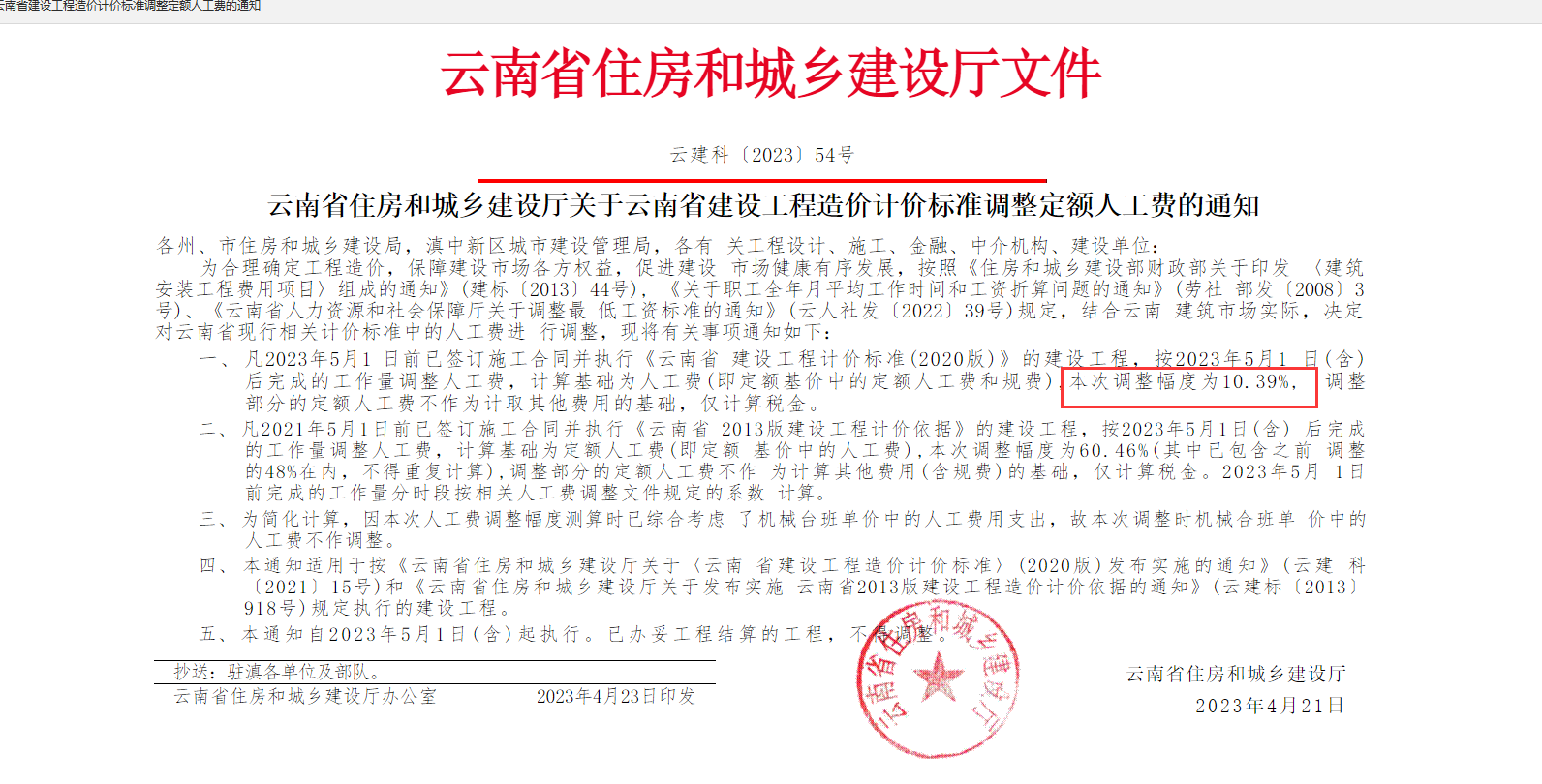 人工費調整