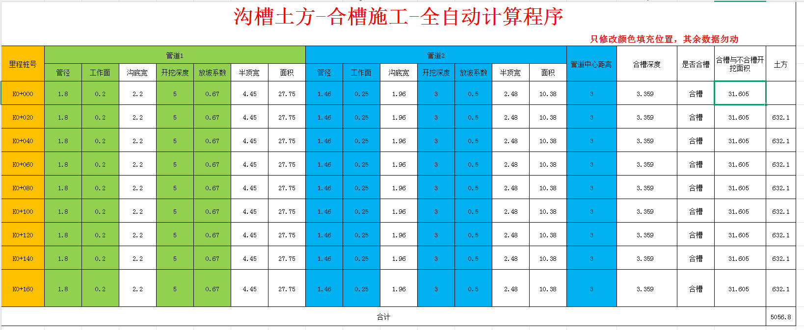 溝槽土方計(jì)算