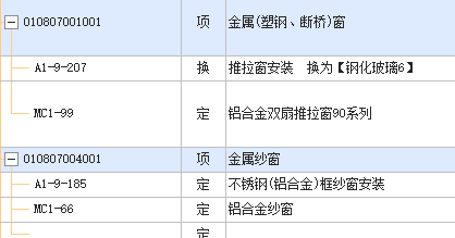 紗窗套什么定額