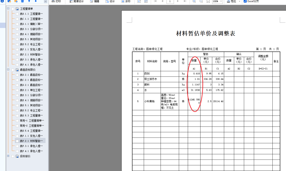 計價