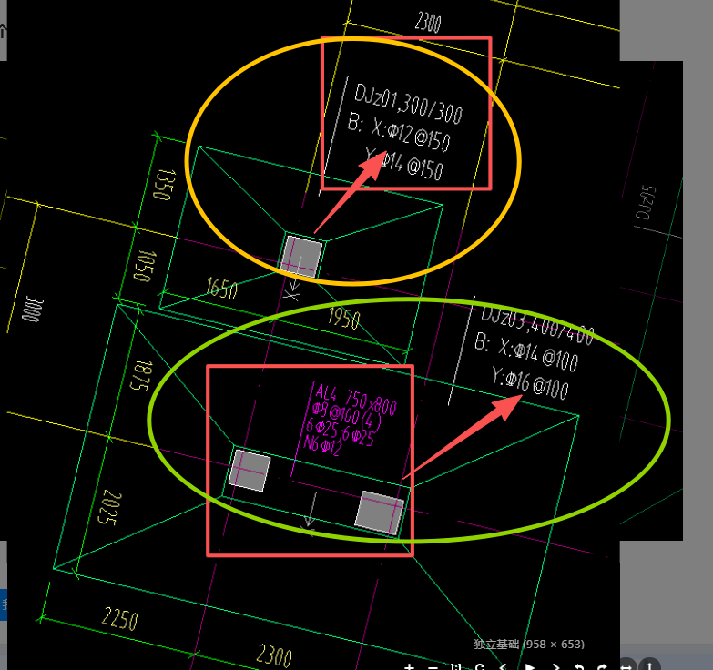 1761012404308025857.png 独立基础的标注