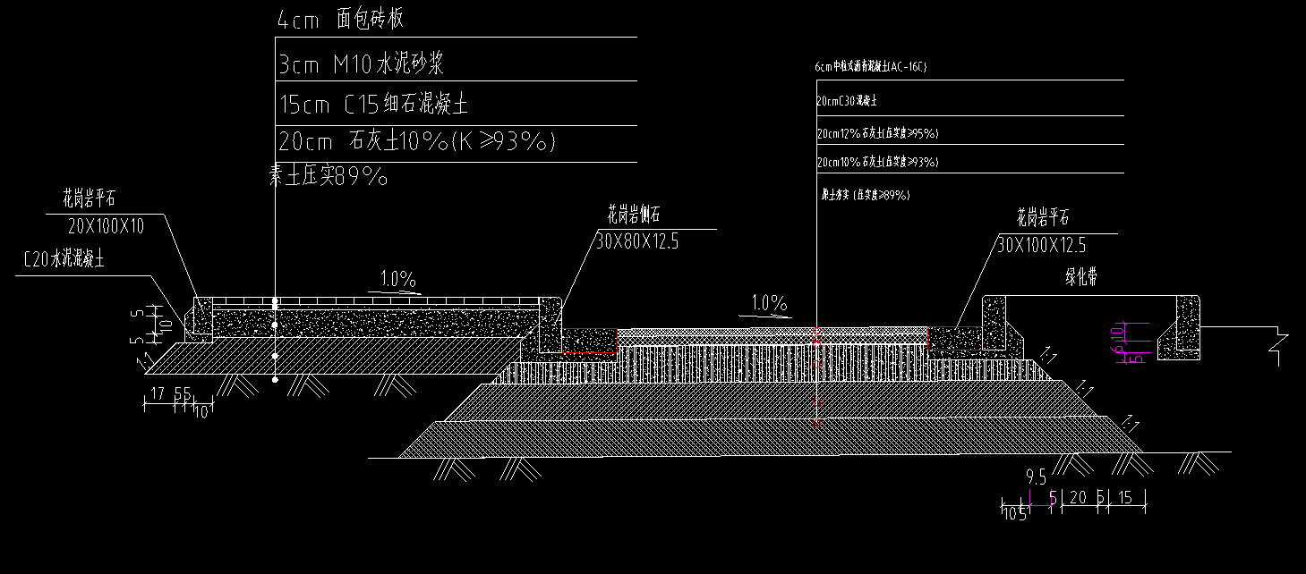 道路长为275米,面包砖路面宽为2