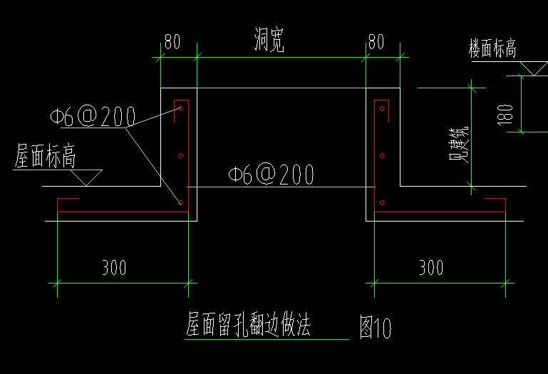 屋面留孔翻边