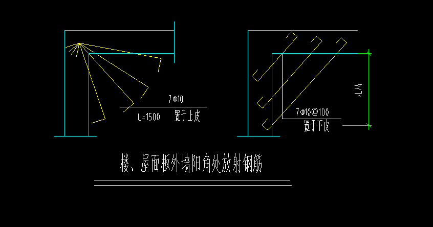 阴角放射筋图片