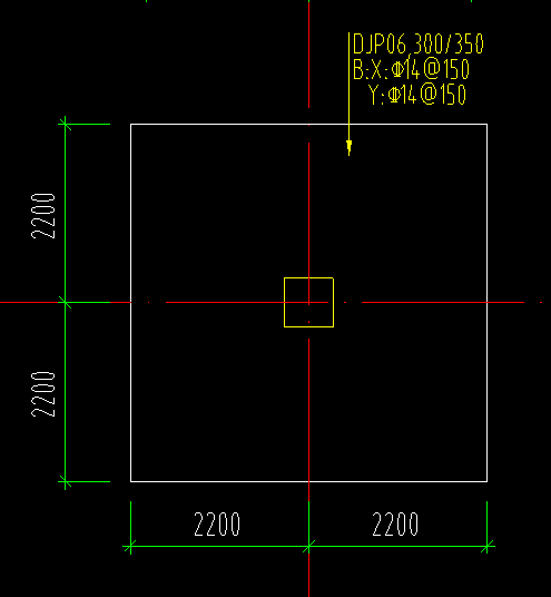 请问一下,独立基础中djp 200/300 在钢筋抽样中怎么画?