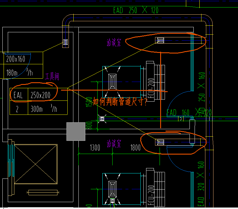 空调通风排风风道识图手算