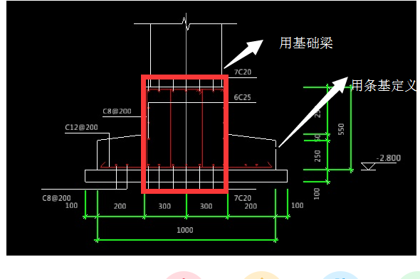 這個基礎梁配筋怎麼用軟件畫出來