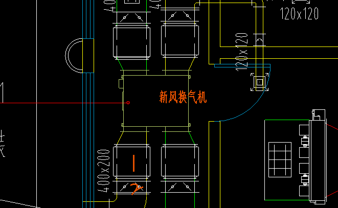 如图为空调风管平面图,图中标出的1,2是指什么