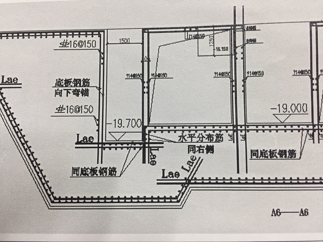 筏板钢筋底筋为双层双向