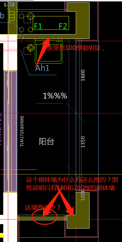 墙体厚度问题图纸说明只有100200厚的砌体墙为什么图纸里面有300厚的