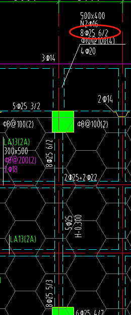 请问红色圈圈的表示的是上部钢筋左中右支座的吗