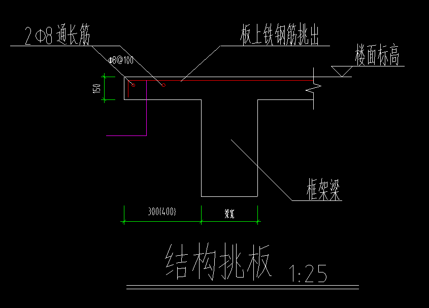 结构挑板的钢筋怎么布