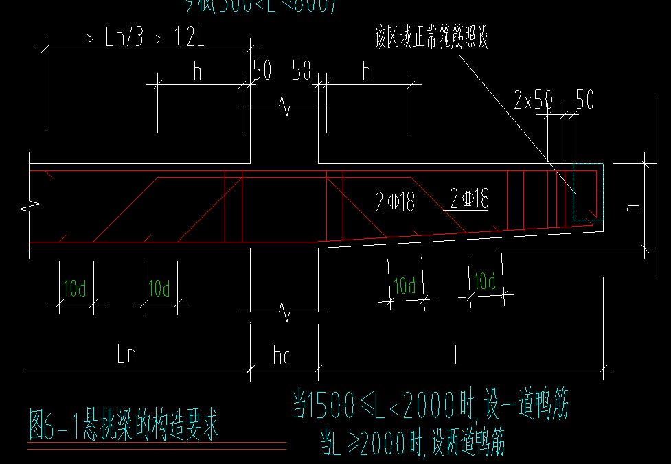 悬挑梁鸭筋大样图图片