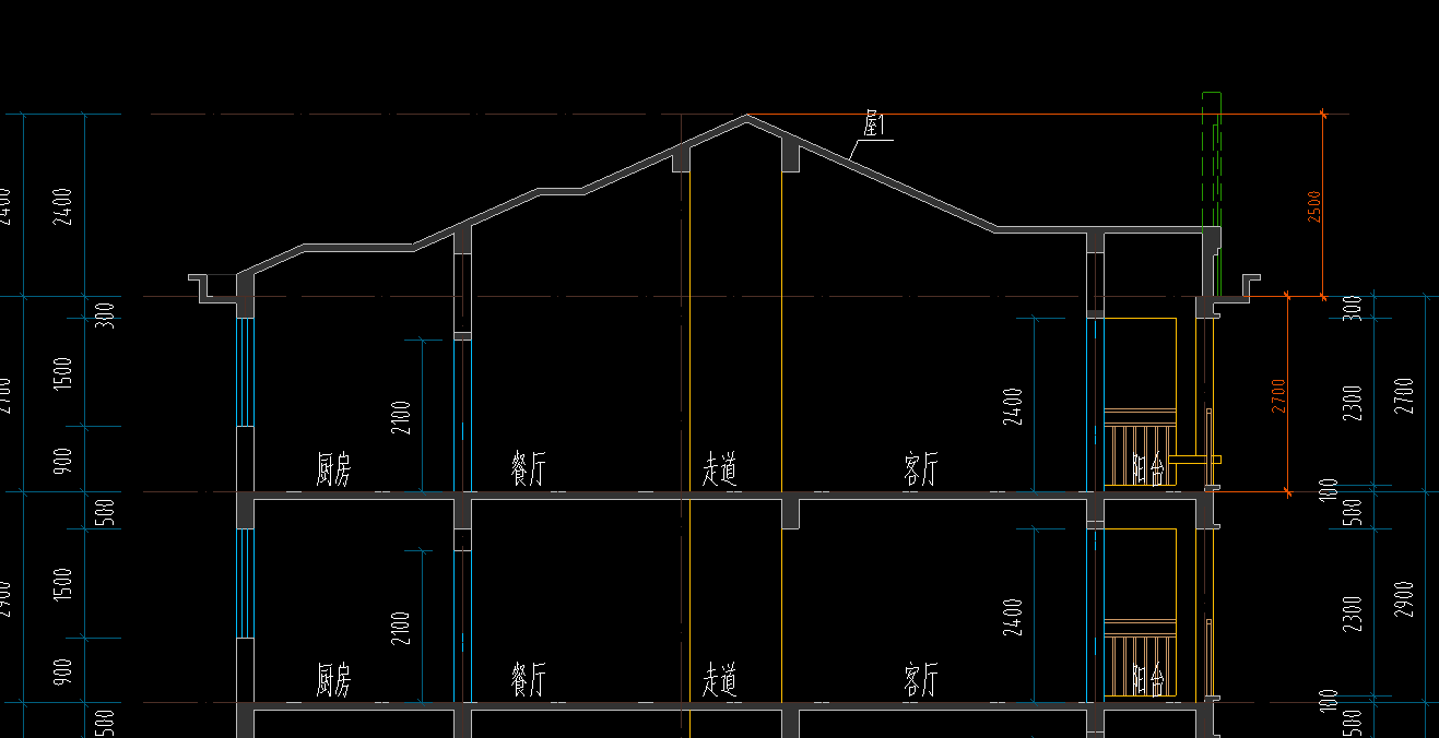 坡屋顶建筑建模