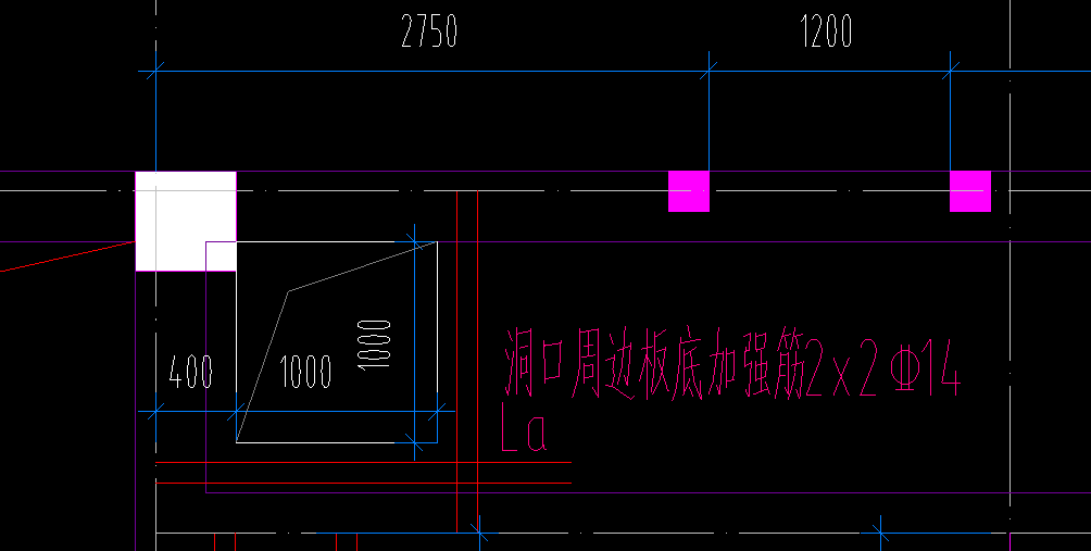 洞口这种加强筋怎么设置