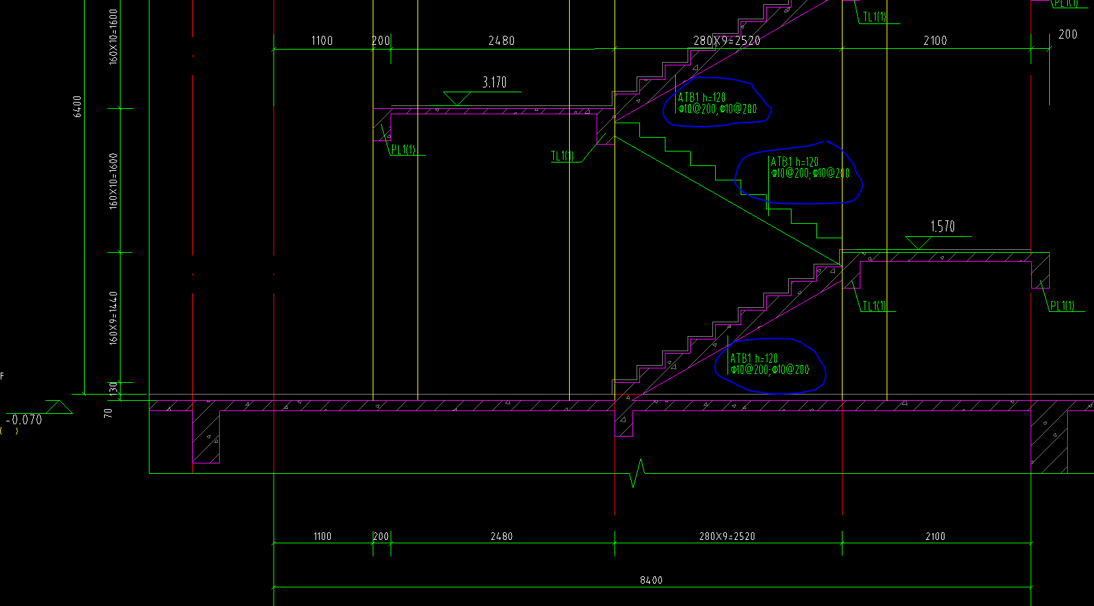 如图的atb1用什么类型的楼梯来画,是用at还是ata来画,但是我看16g平法