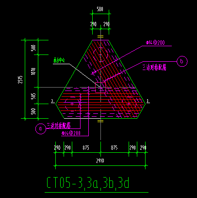 三桩承台的梅花布置怎么手算