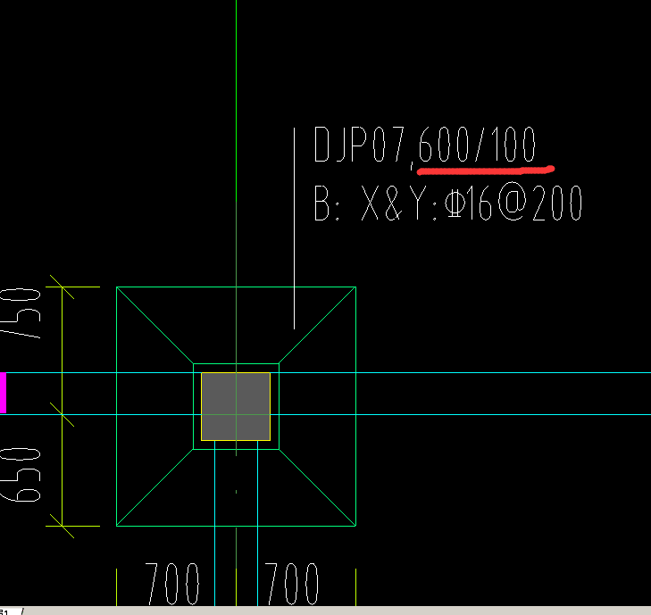 坡形独立基础标注图片