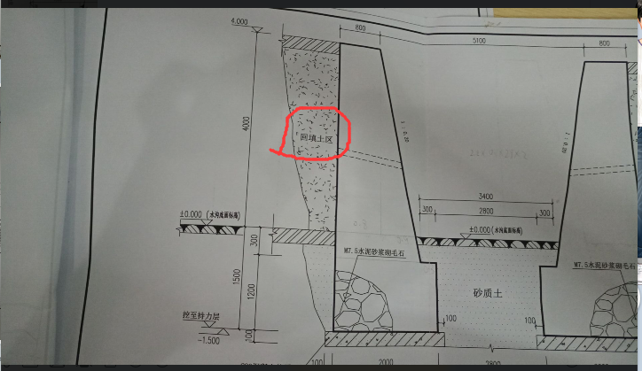 挡土墙墙背回填示意图图片