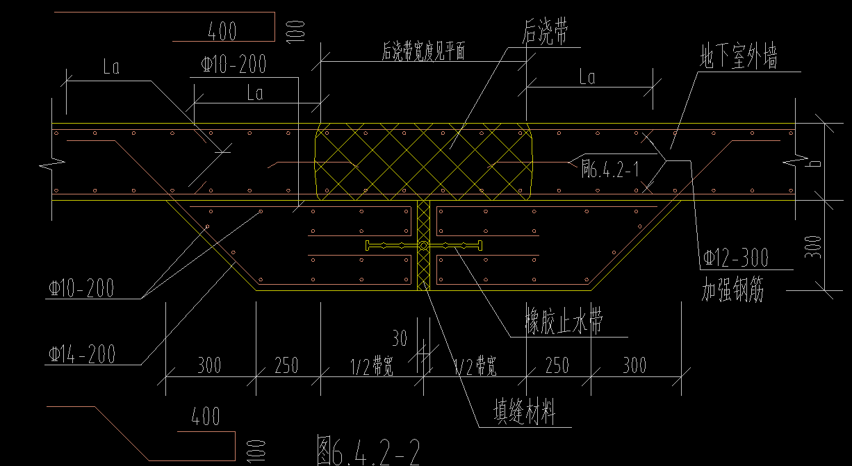 后浇带平面图图片