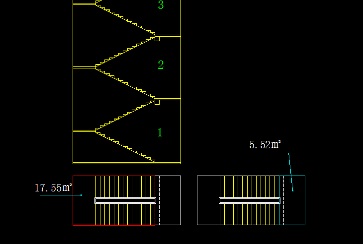 關於樓梯面層的計算是否正確計算的是2f的工程量請指點一下