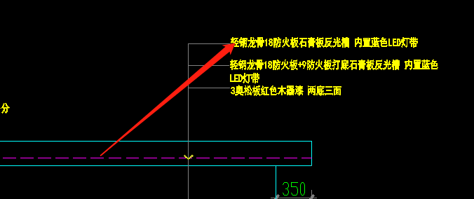 輕鋼龍骨18防火板石膏板反光槽內置藍色led燈帶是什麼意思