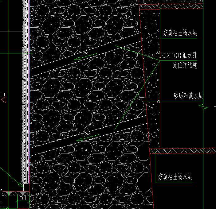 毛石混凝土的洩水孔和濾水層該如何套定額