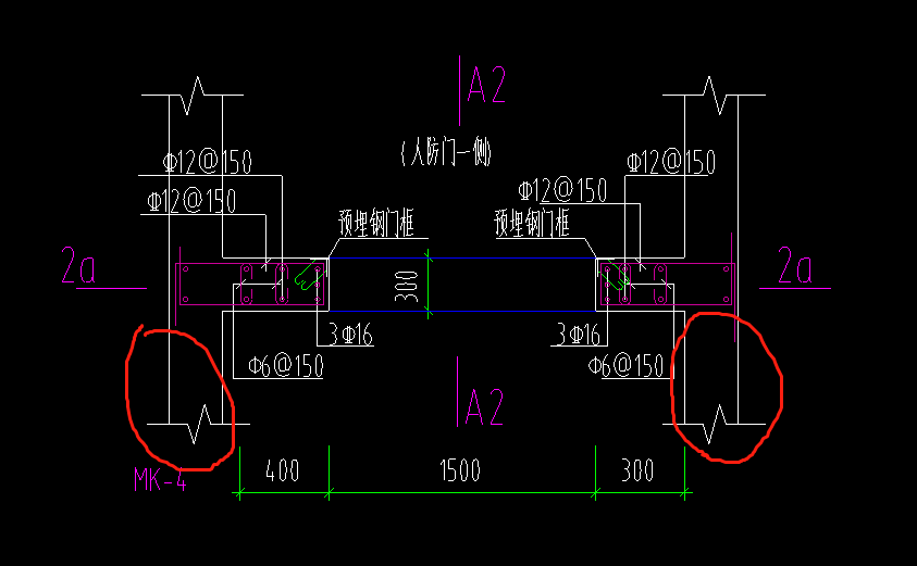 人防门框墙上下左右锚固的构件要不要输入距离?-服务新干线答疑解惑