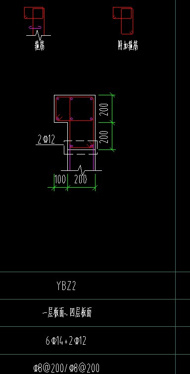 暗柱附加箍筋与墙身水平筋的关系