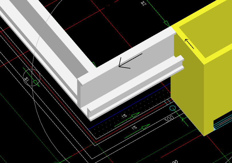 用自定义线画女儿墙 转角处应该怎么处理? 如图 一直画不好