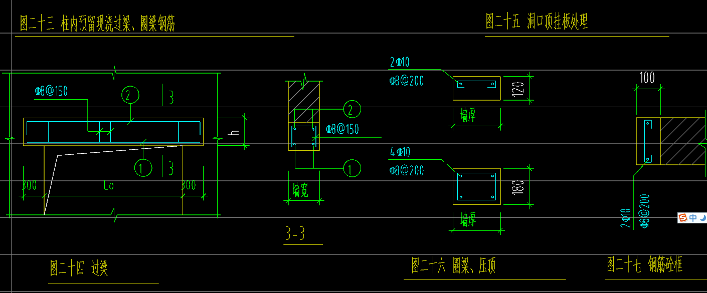 窗台压顶钢筋大小图片