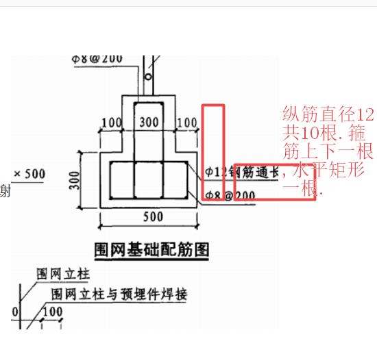 柱下独立基础配筋图图片