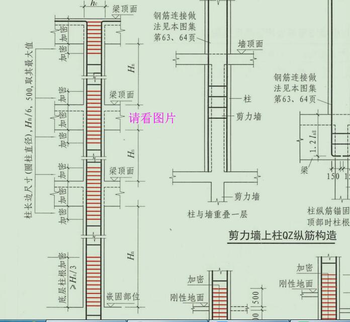 框柱箍筋加密区范围图片