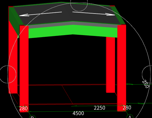 三角形梁怎么画,梁底是平的