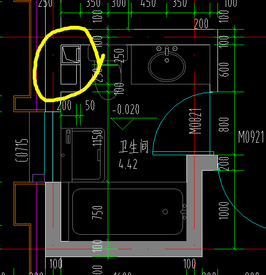 建筑平面图卫生间这个图代表什么意思