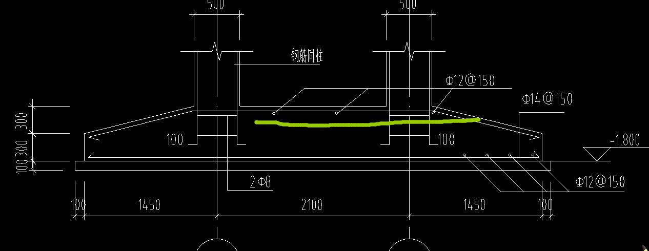 獨立基礎頂部配筋