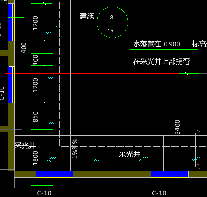 采光井图纸标识图片