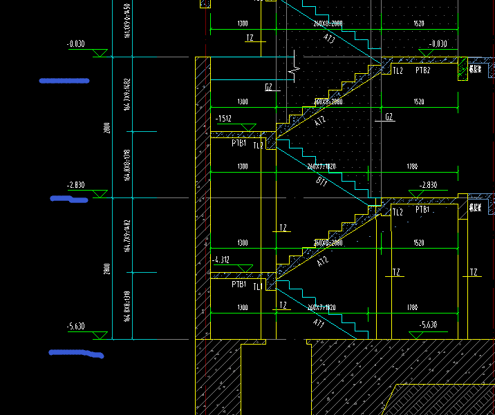 樓梯的標高都和結構裡的差002