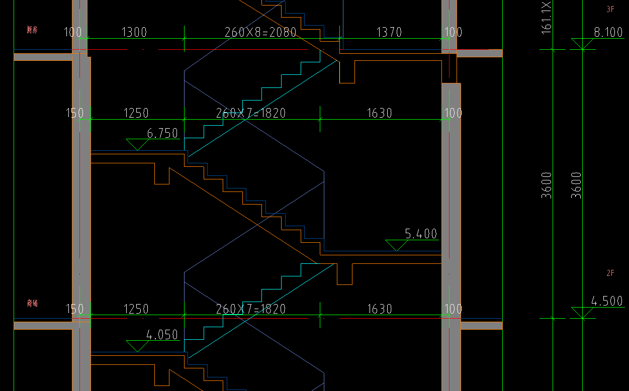 江西定额楼梯投影面积的计算