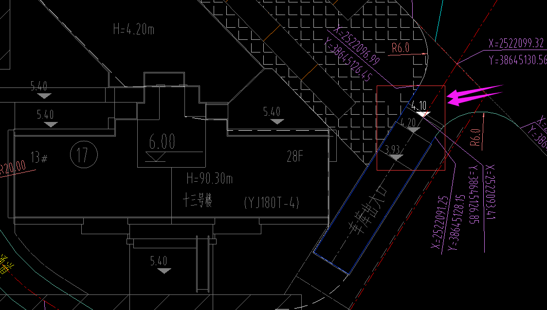 這個市政道路的標高是相對於地面正負零的標高嗎