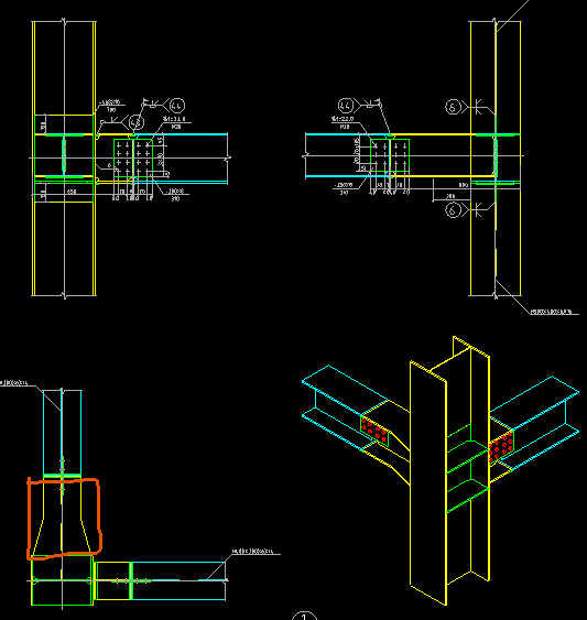 钢柱与钢梁连接处的变截面悬臂梁应怎样计算?