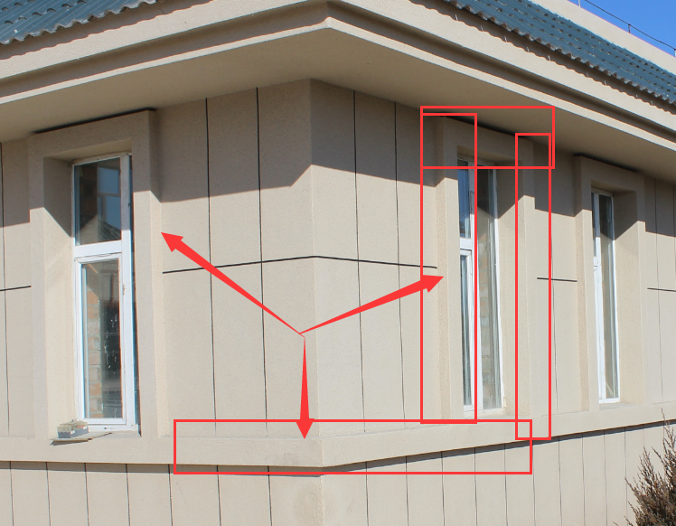gtj2018 凸出墙面的窗套,腰线用什么来定义?怎么提涂料量?