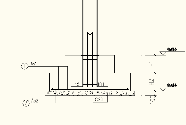 我的 独立基础是两层的混凝土,在新建构件中是采用h1 h2 还是h2 h3