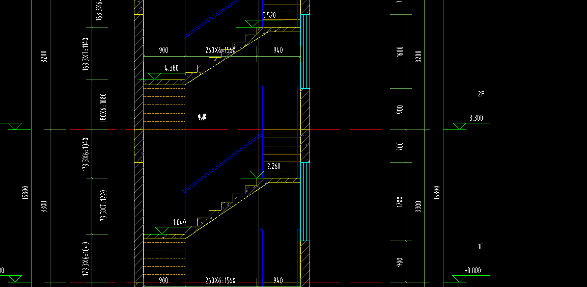 三跑楼梯尺寸图片