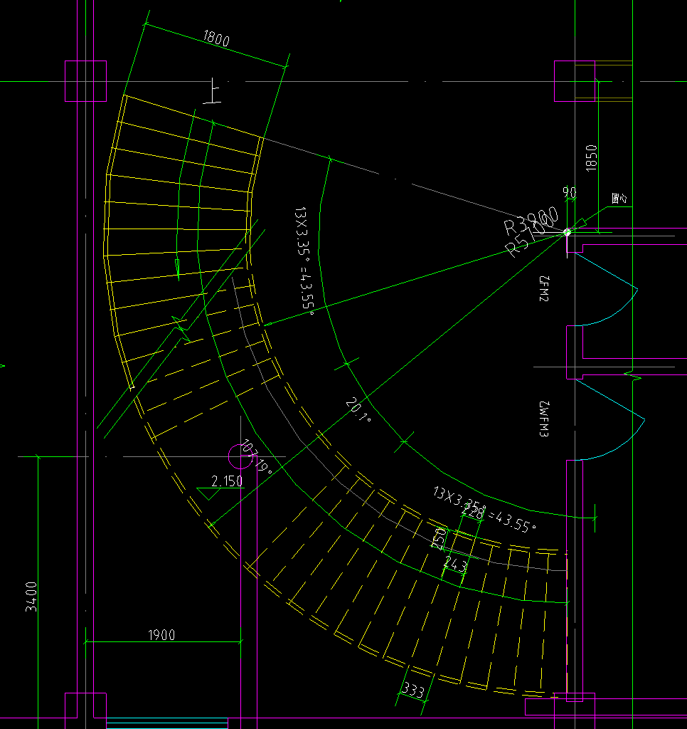 旋转楼梯钢筋布置图图片