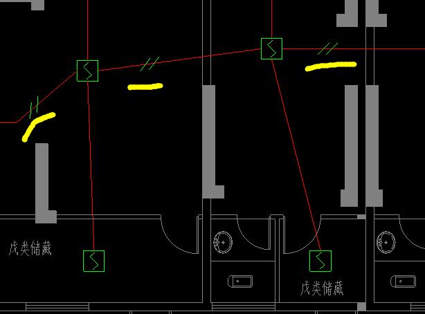 弱电线路图中,双斜线,三斜线,个表示什么意思,如图