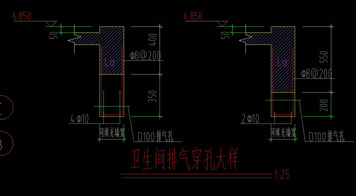 卫生间排气孔布置范围