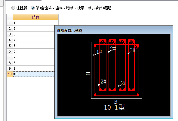 梁箍筋肢数图片