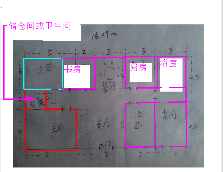 砌體結構一層農村平房169m佈局是否合理