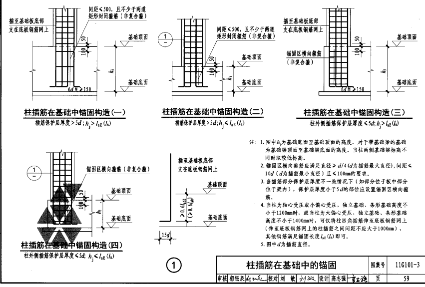 独立基础上框架柱嵌固部位